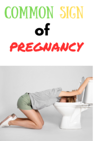 morning sickness common sign of pregnancy